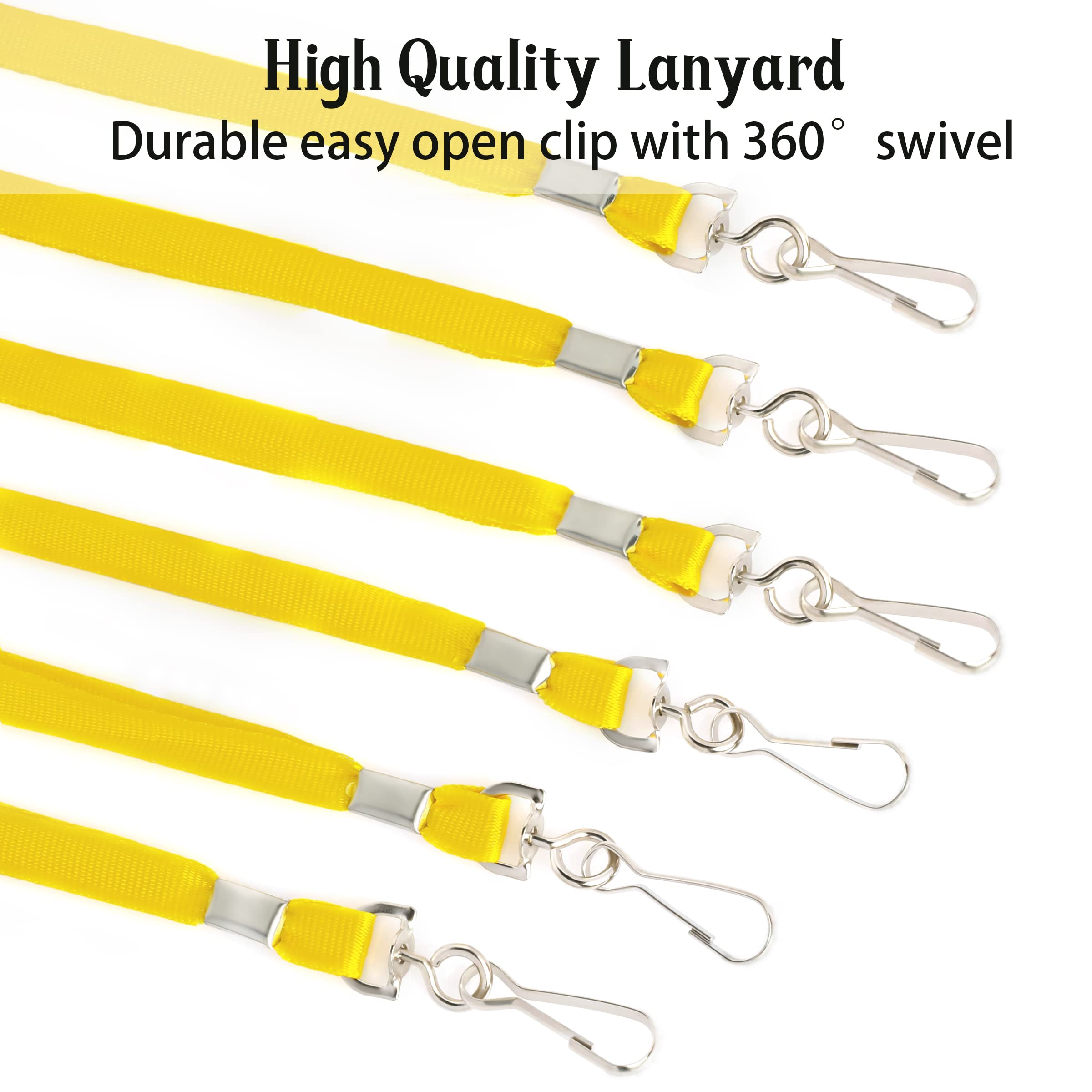 50 Pack Safety Badge Lanyards with Swivel Hook - Office & Event Use