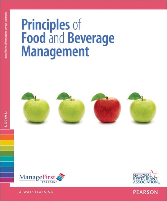 ManageFirst: Principles of Food and Beverage Management Textbook with Answer Sheet - Essential Guide for Restaurant & Hospitality Industry Professionals