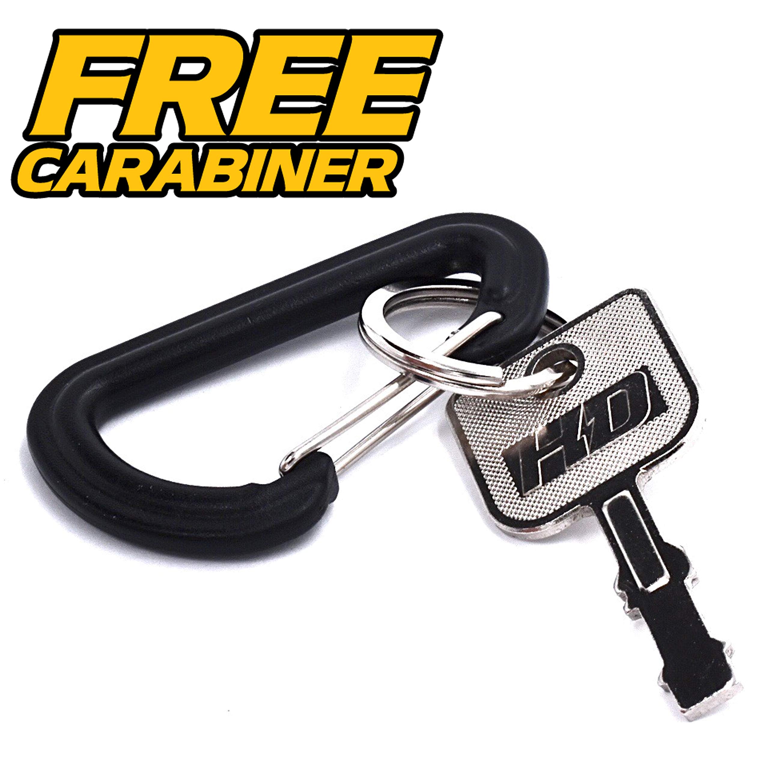 HD Switch Starter Ignition Key Switch with 2 Keys & Free Carabiner - Compatible with AYP, Husqvarna, Craftsman, Sears, Poulan Lawn Mower Rider 532193350 193350 - Perfect for Lawn Mower Maintenance & Tractor Repair