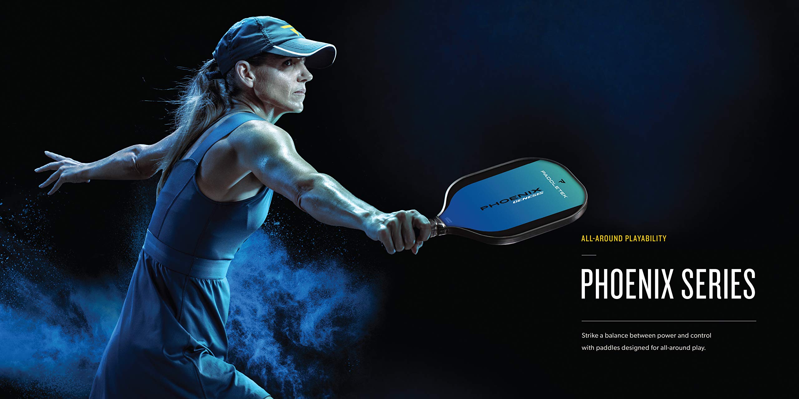 Paddletek Phoenix Genesis Pro Pickleball Paddle - USAPA Approved Honeycomb Core with SRT Pro PolyCore Technology & Fiberglass Surface - High Tack Grip (7.8-8.2oz) - Perfect for Competitive Play & Tournament Use