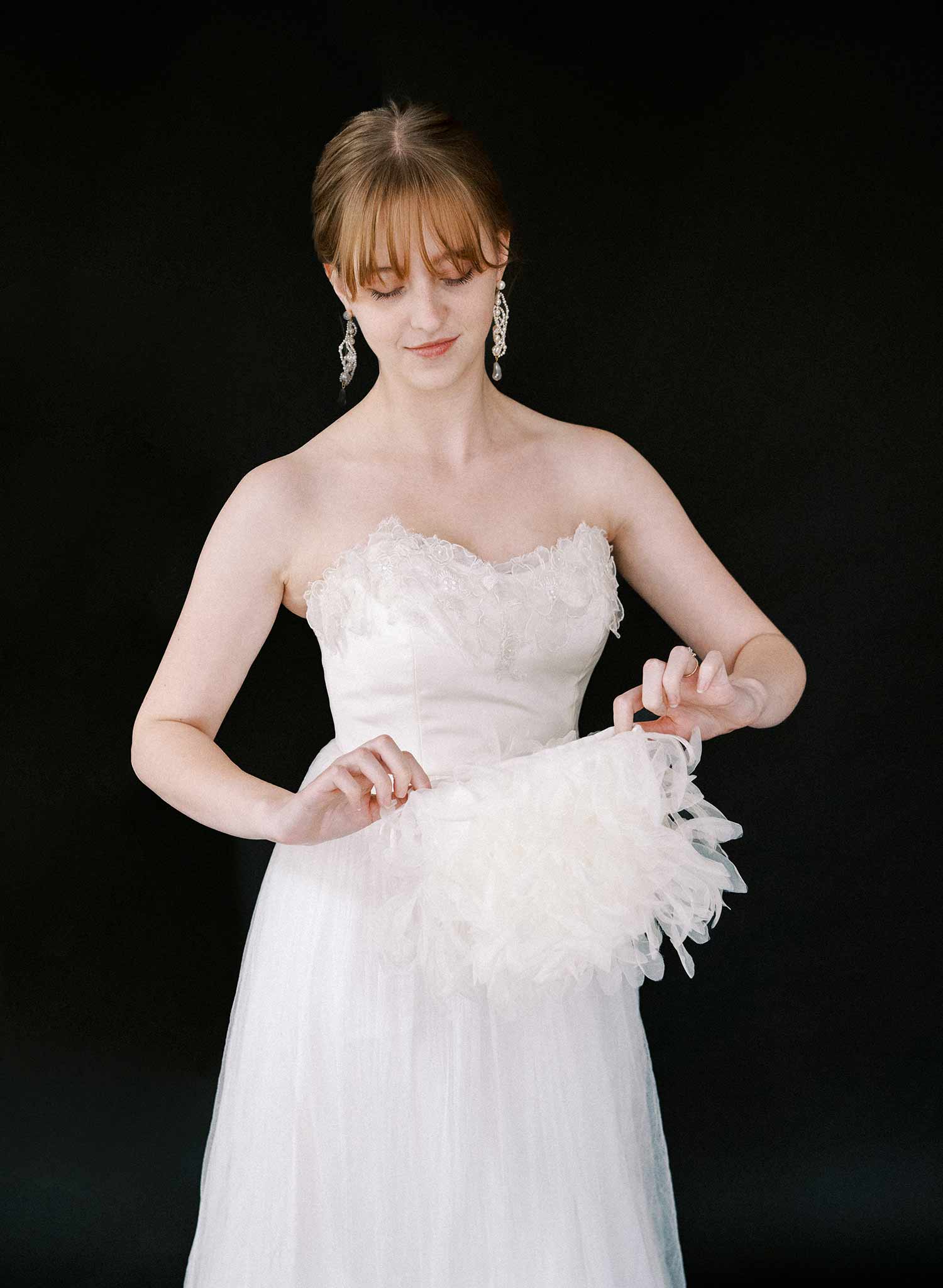 Elegant Silk Petals Bridal Clutch Purse - Style #2517 | Perfect for Weddings, Prom & Special Occasions