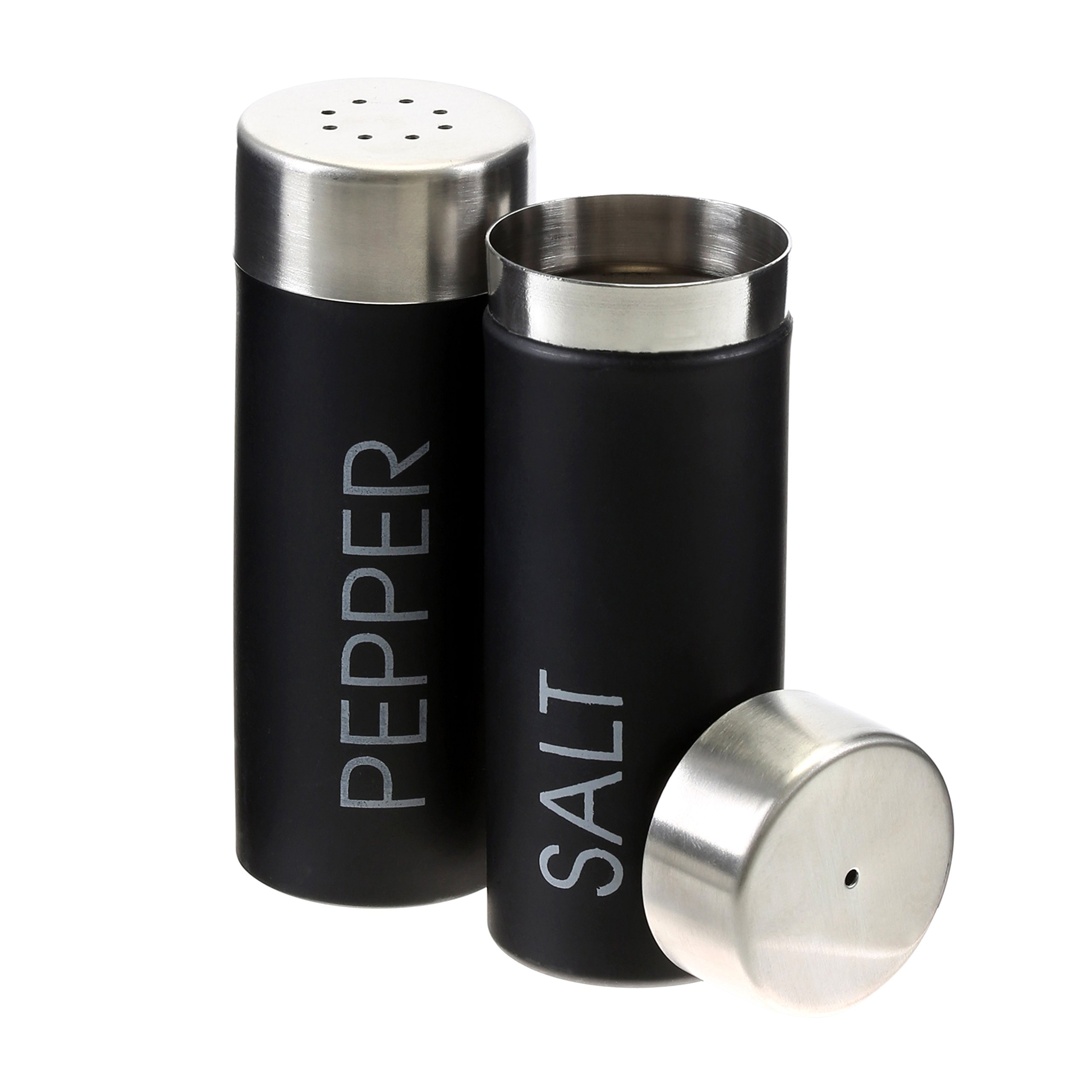 Premium Liberty Salt and Pepper Shaker Set - Elegant Black Kitchenware for Dining Table, Restaurant & Home Decor | Durable & Stylish Spice Dispensers