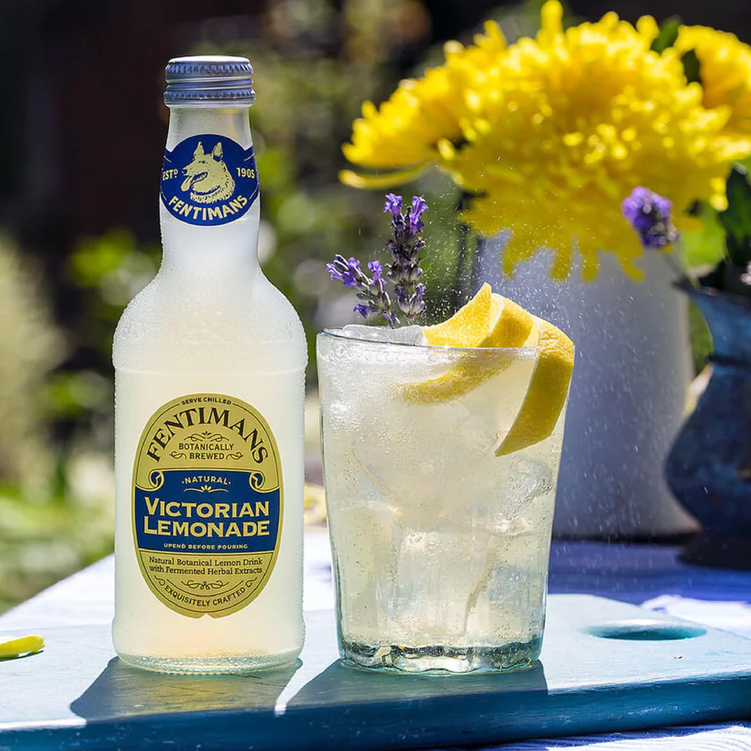 Fentimans Sparkling Victorian Lemonade - Natural Lemon Flavored Craft Soda, Botanically Brewed with All-Natural Ingredients - 9.3 Fl Oz (Pack of 12) - Perfect for Cocktail Mixing, Iced Refreshment & Summer Parties