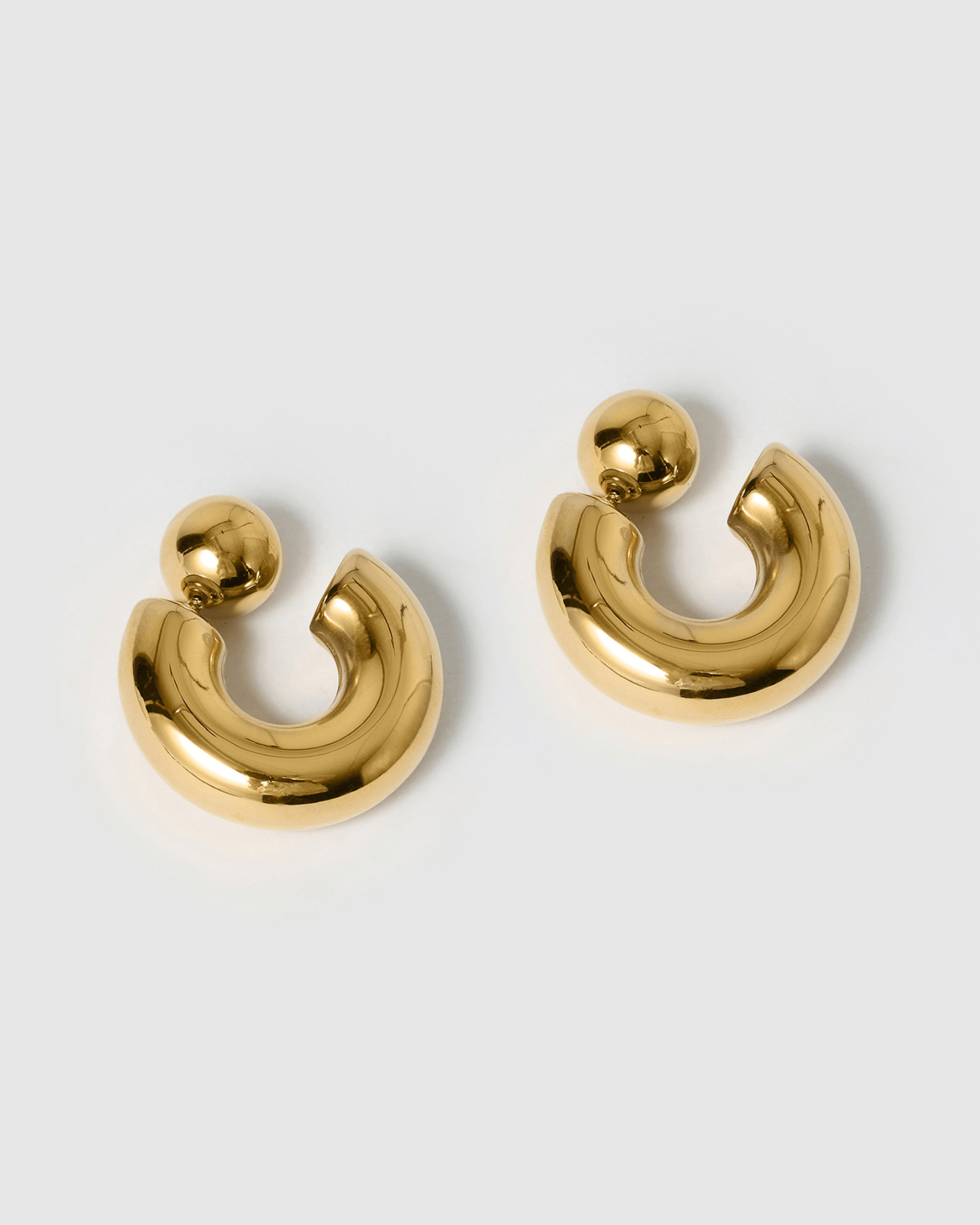 Izoa Cleo Gold Hoop Earrings for Women - Elegant & Trendy Jewelry for Everyday Wear, Parties & Special Occasions