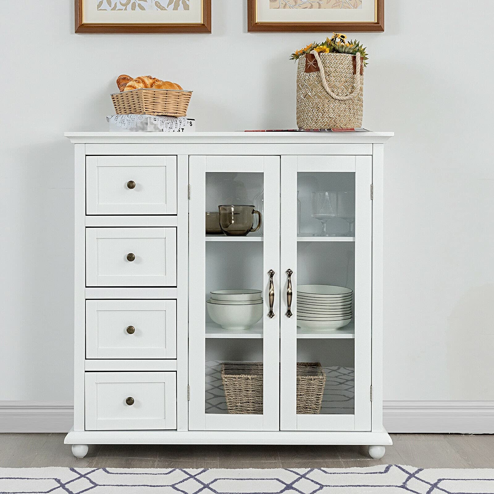 Modern Wooden Sideboard Buffet Server Table - 36