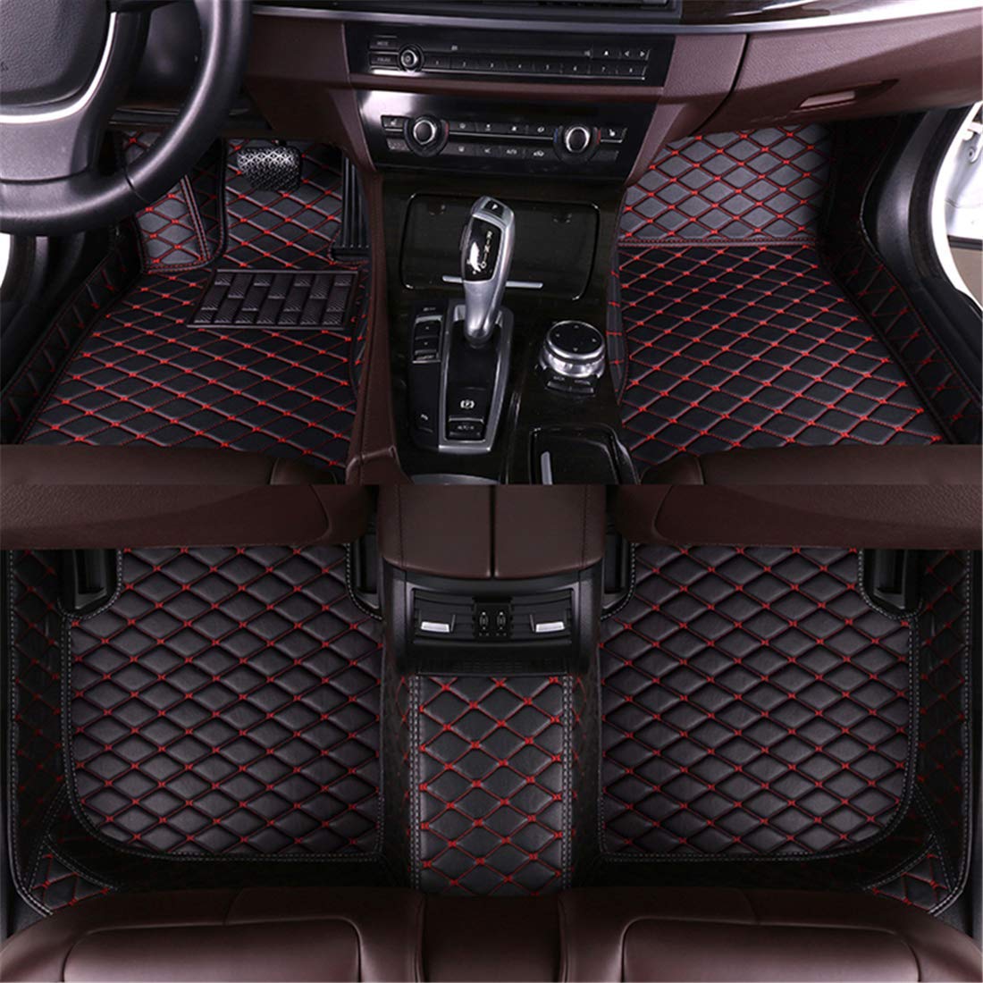 Premium All-Weather Car Floor Mats for Volvo S60 (2001-2010) - Heavy Duty Non-Slip Rubber Liners with Full Coverage Protection - Black & Red Design - Perfect for Winter Snow, Mud, and Everyday Driving