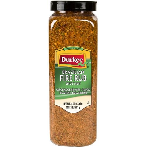 Durkee Brazilian Fire Rub Seasoning - 24oz (6-Pack) | Spicy BBQ & Grilling Rub for Meats, Chicken & Seafood | Perfect for Outdoor Cooking & Backyard BBQs