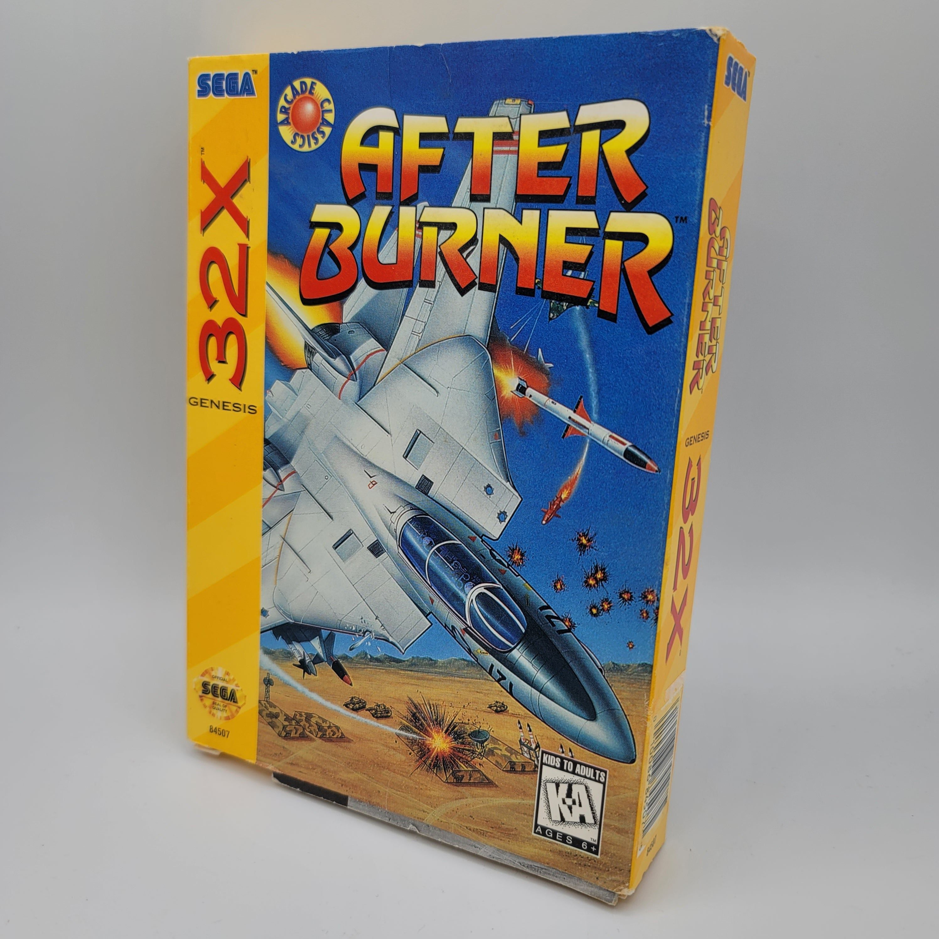 32X After Burner Complete in Box with Manual - Classic Sega Genesis Game for Retro Gaming Enthusiasts - Perfect for Collectors and Vintage Gaming Nights