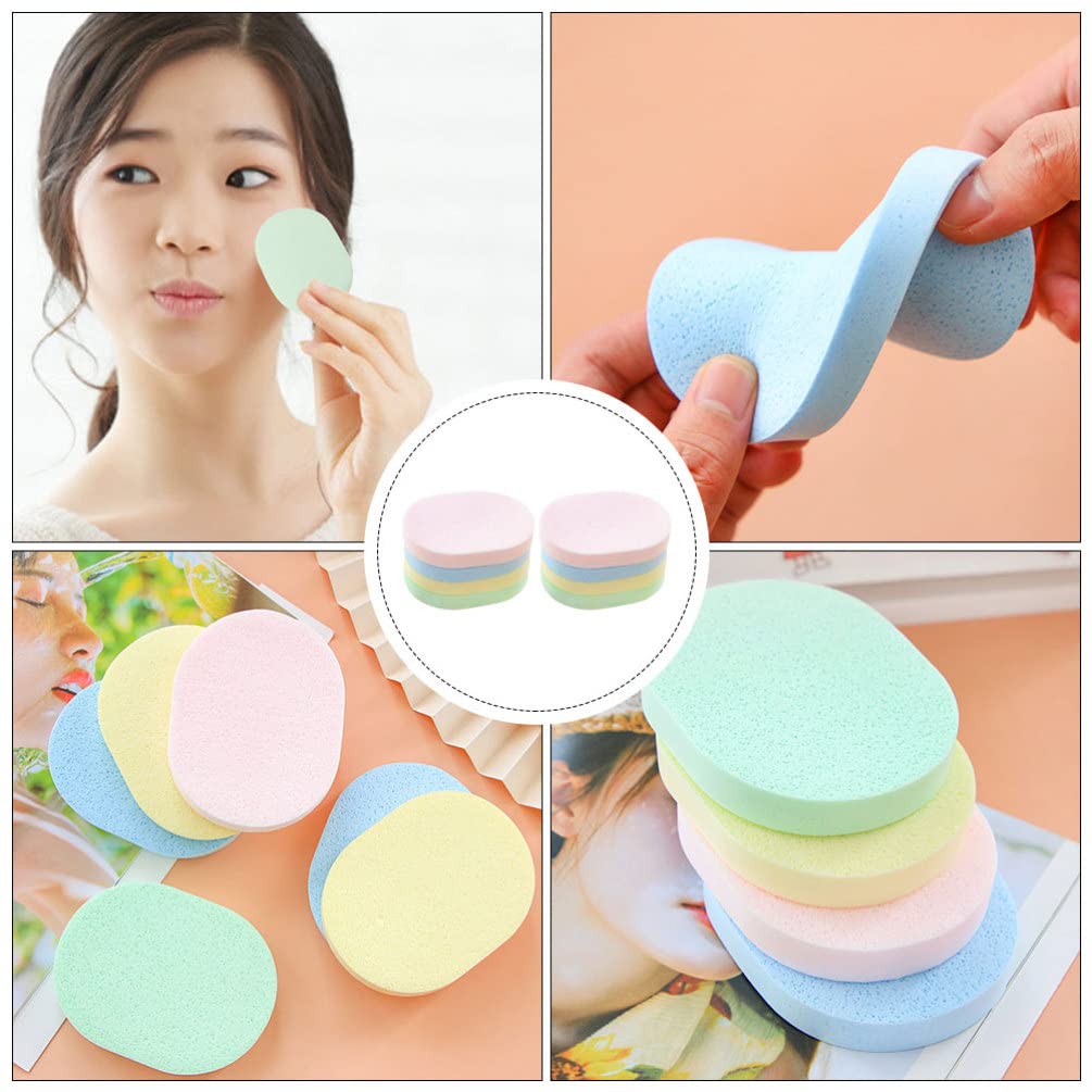 Beavorty 8Pcs Soft Powder Puff & Exfoliating Bath Mitt Set - Gentle Face Cleansing Pads, Body Scrubber & Loofah Sponge for Smooth Skin Care - Perfect for Daily Facial Wash & Shower Exfoliation