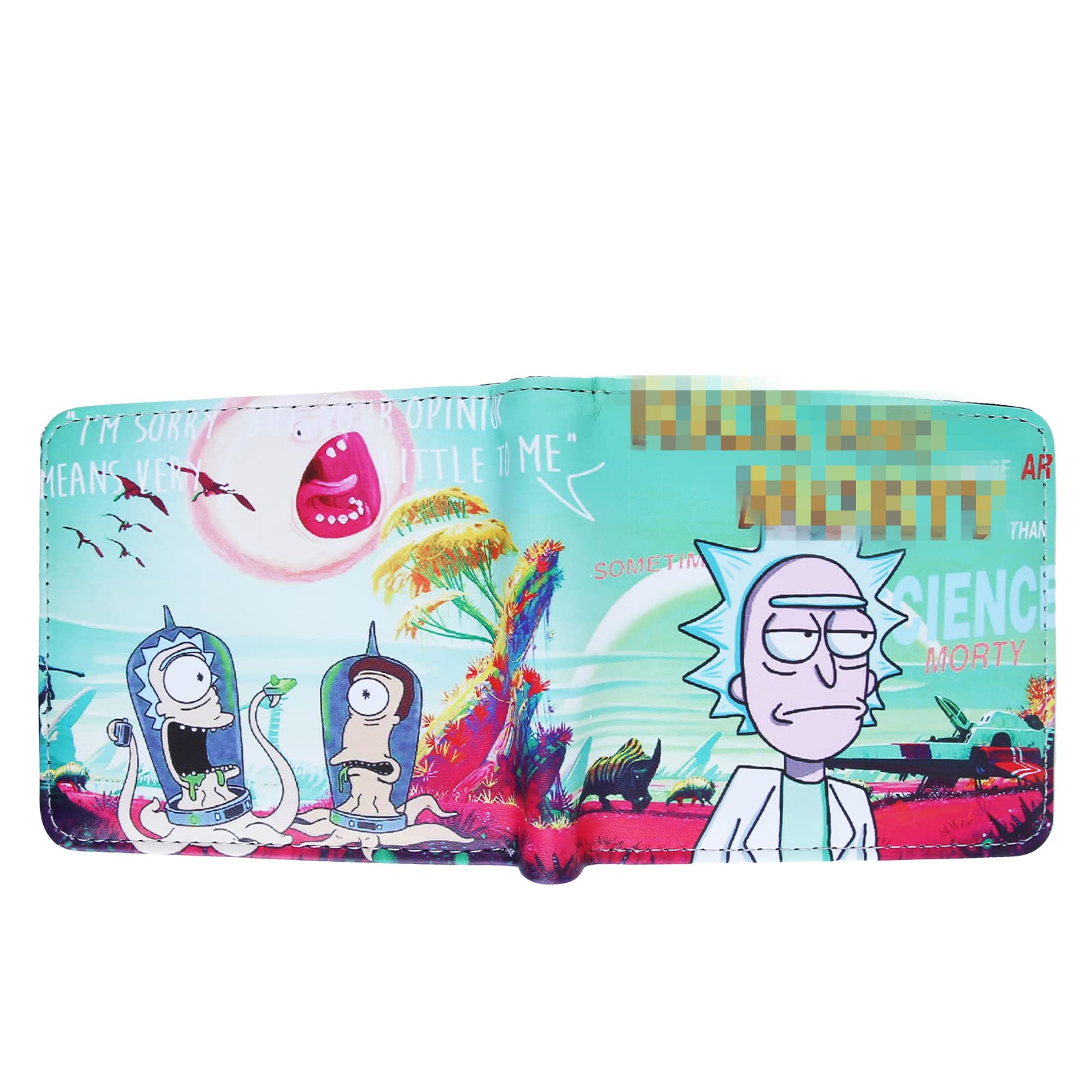 Eiwivoo Bi-fold Unisex PU Leather Wallet - Slim RFID Blocking Card Holder with Coin Pocket for Men, Women & Kids - Cartoon Anime Game Design - Perfect for Daily Use, Travel & Gift Giving