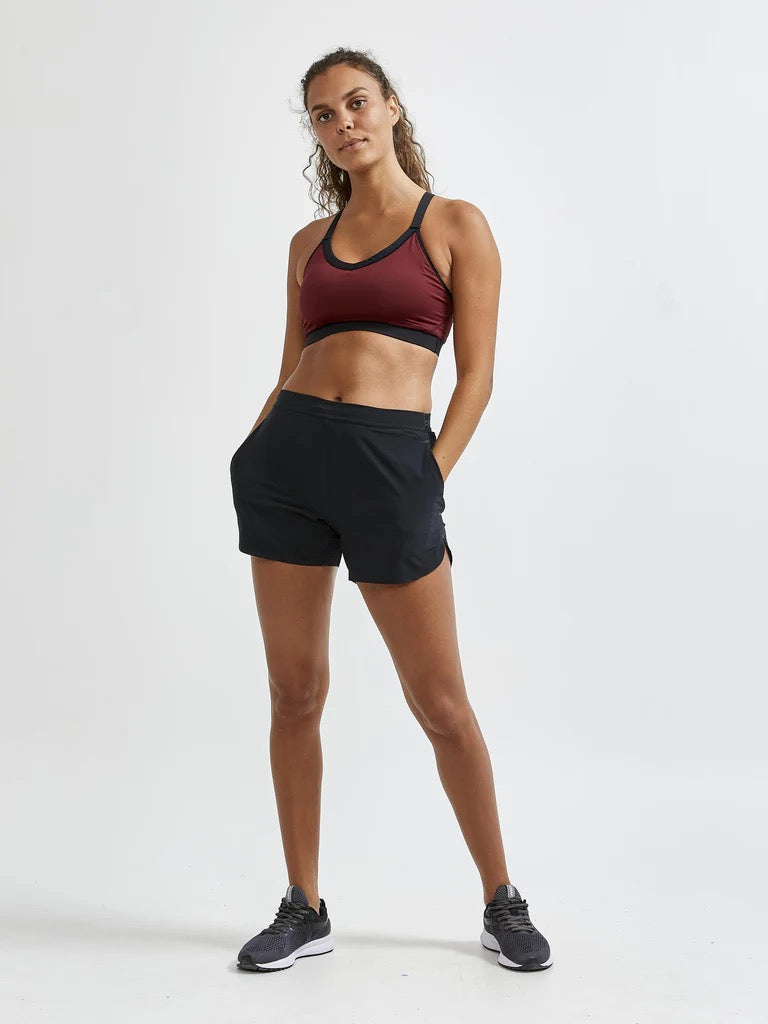 Women's ADV Essence 5 Stretch Shorts - Black - High Waist Workout Running Yoga Athletic Shorts for Women - Perfect for Gym, Jogging & Casual Wear