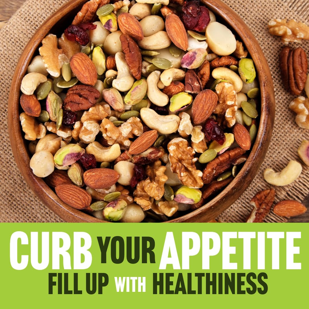 Premium Unsalted Mixed Nuts Snack Packs - No Peanuts, Healthy Trail Mix, Individually Wrapped Deluxe Assorted Nuts (48 Count) - Perfect for Office Snacks, Hiking & Travel