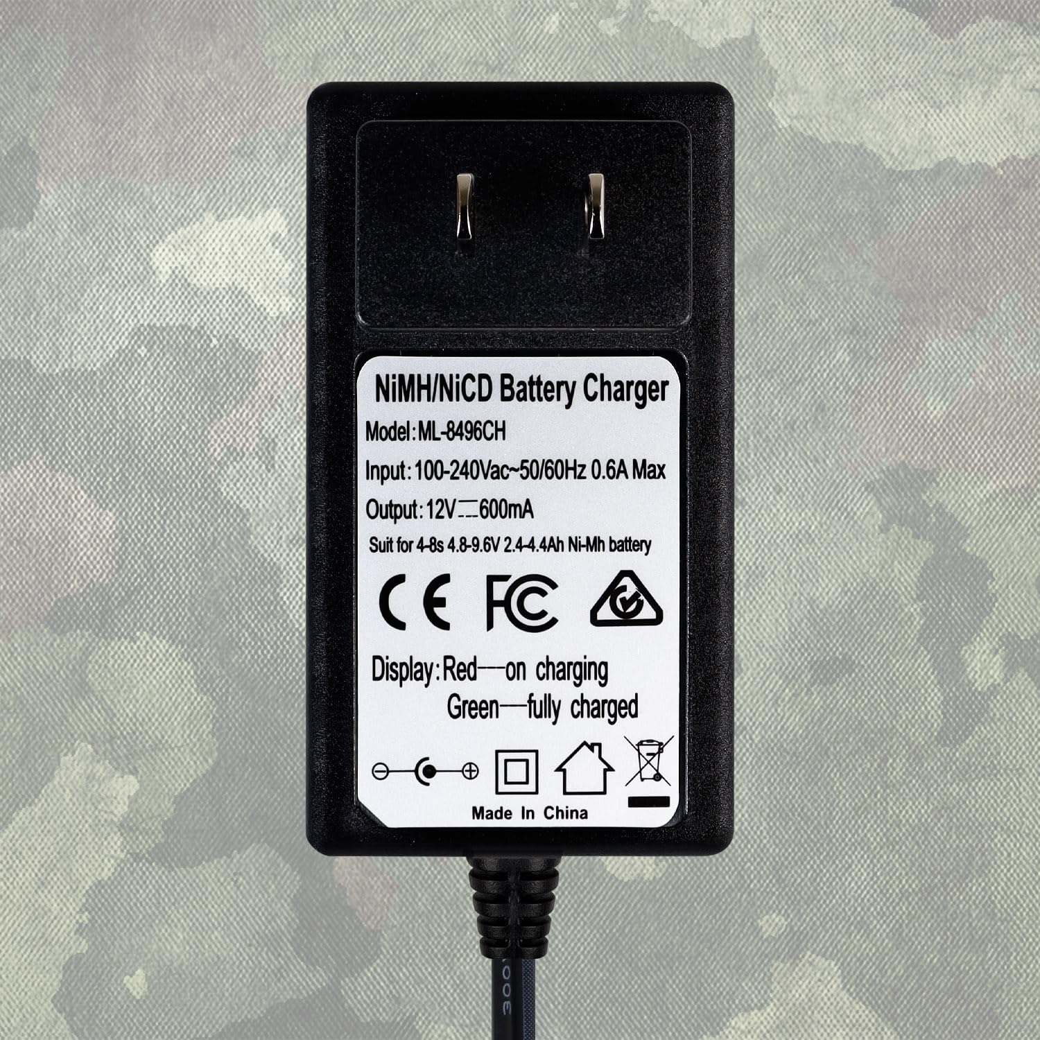 Mighty Max 9.6V 1500mAh NiMH Smart Battery Charger for Airsoft Guns | Fast Charging & Overcharge Protection | Perfect for Outdoor Airsoft Battles & Tactical Training