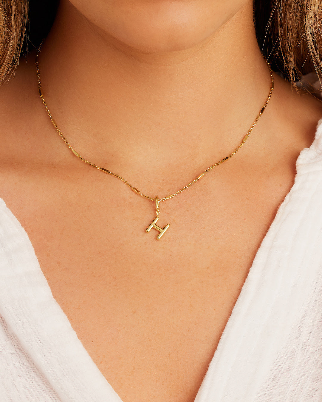Alphabet Helium Parker Charm - Stylish Initial Letter Pendant Necklace for Women, Perfect for Gifts, Birthdays & Everyday Wear