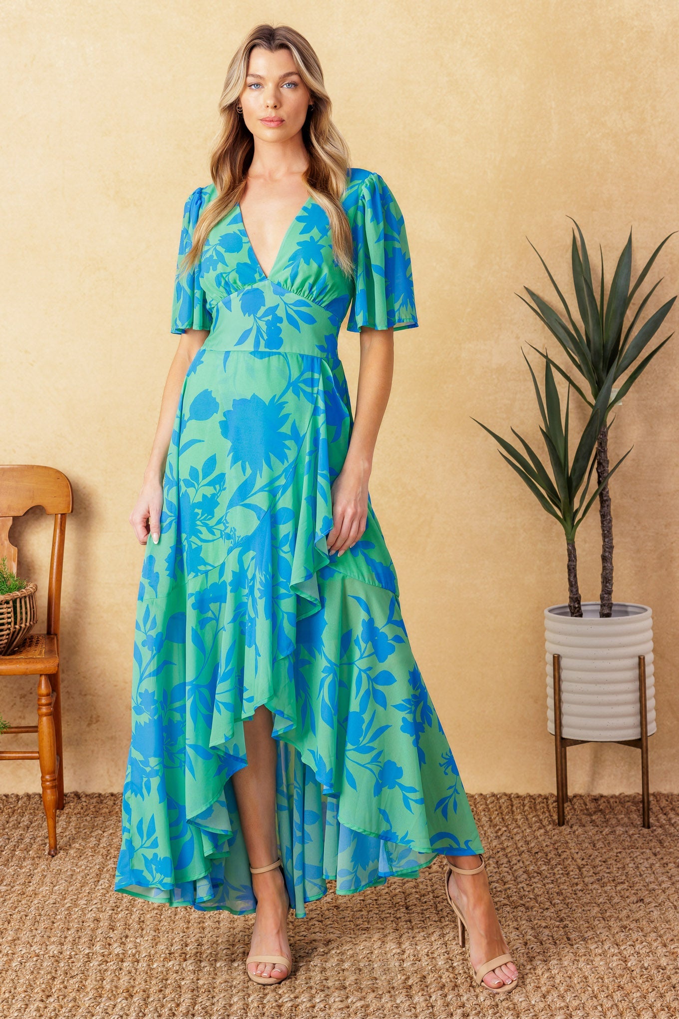 Forever Daydreaming Woven Midi Dress - Flowy Boho Summer Dress for Women, Beach Wedding Guest Outfit & Vacation Dress