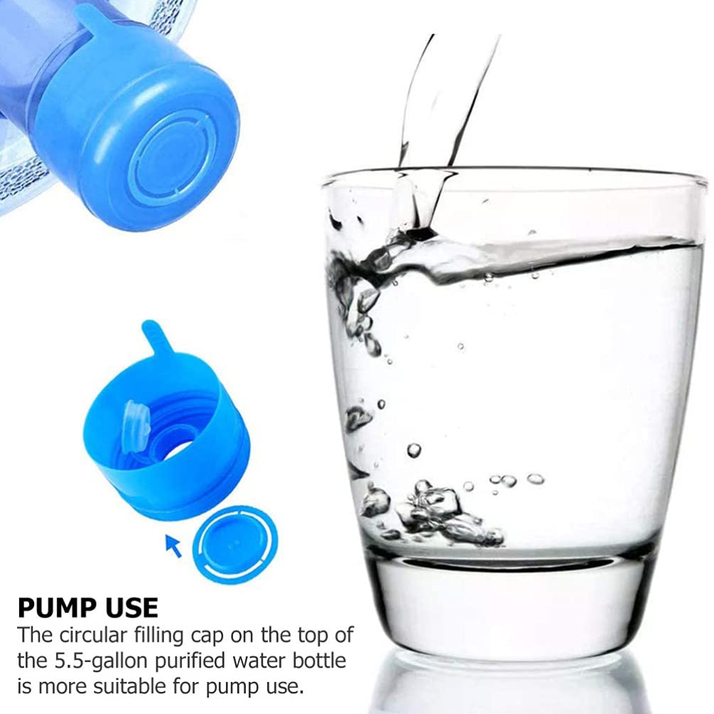 Hemoton 35-Pack Plastic Water Bottle Cap Replacement - Non-Spill Sealing Lid Cover for Jug & Flask - Blue Anti-Leak Bottle Accessories - Perfect for Sports, Travel, and Home Use