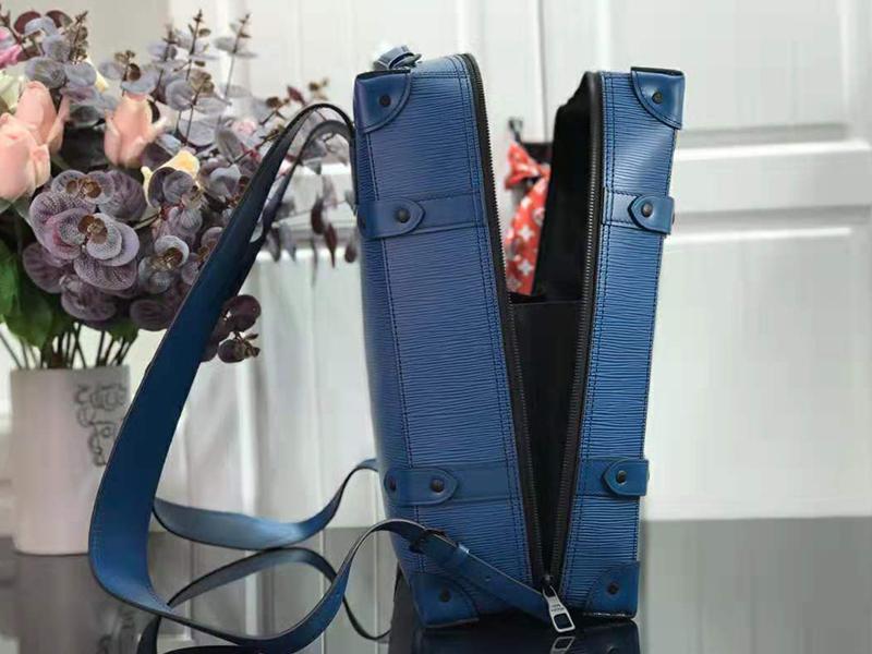 LV Soft Trunk Backpack PM in Blue Epi Leather - Stylish Luxury Backpack for Travel, Work & Everyday Use