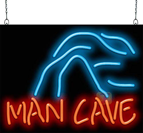 Man Cave Neon Sign - Custom LED Bar Light for Home, Garage, Basement Decor - Perfect for Man Cave, Game Room, or Sports Bar Decorations
