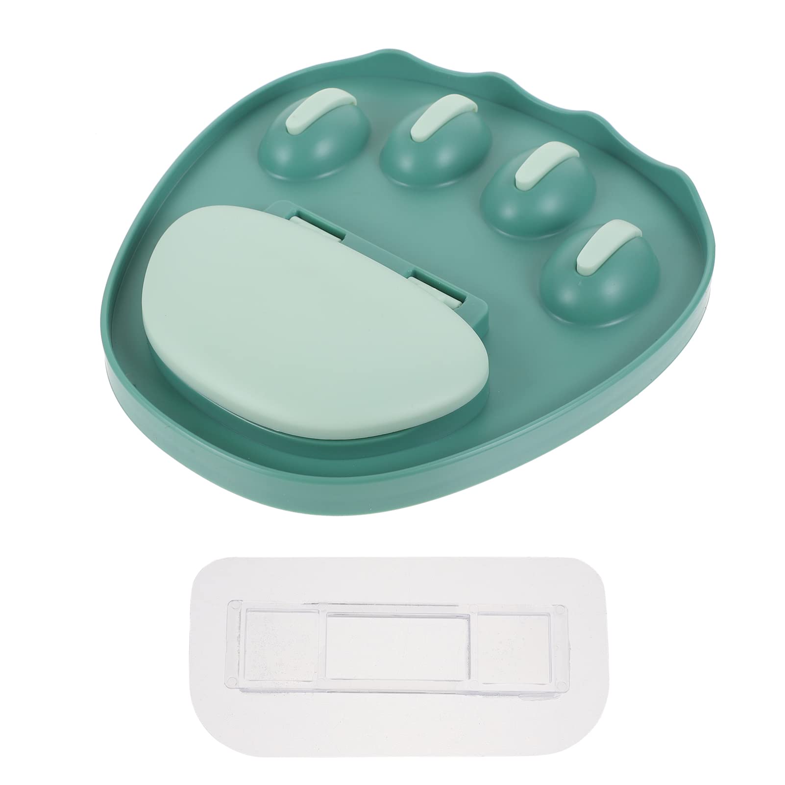Wall Mounted Spoon Lid Rest - Kitchen Pot Cover Rack Organizer with Tray Shelf for Utensils, Spoons & Forks | Green Cooking Tool Storage Accessory | Perfect for Small Kitchens & Cooking Enthusiasts