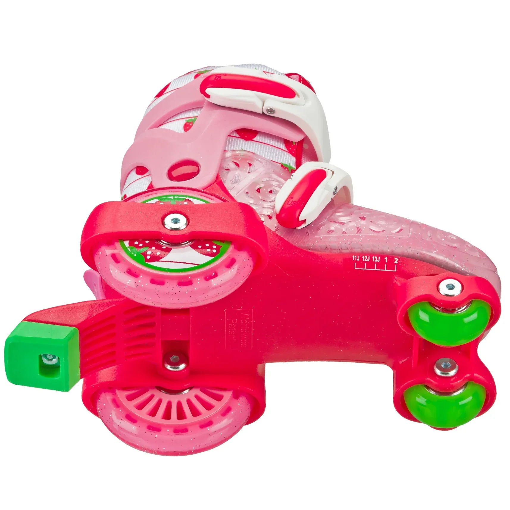 RDS Fun Roll Adjustable Roller Skates for Kids & Adults - Strawberry Pink Outdoor & Indoor Skates for Fitness, Fun, and Rink Skating