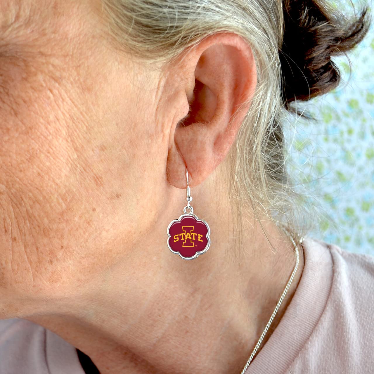 Iowa State Cyclones Hazel Silver Earrings - ISU Jewelry Gift for Women, Fans & Alumni - Perfect for Game Day, Graduation & Special Occasions