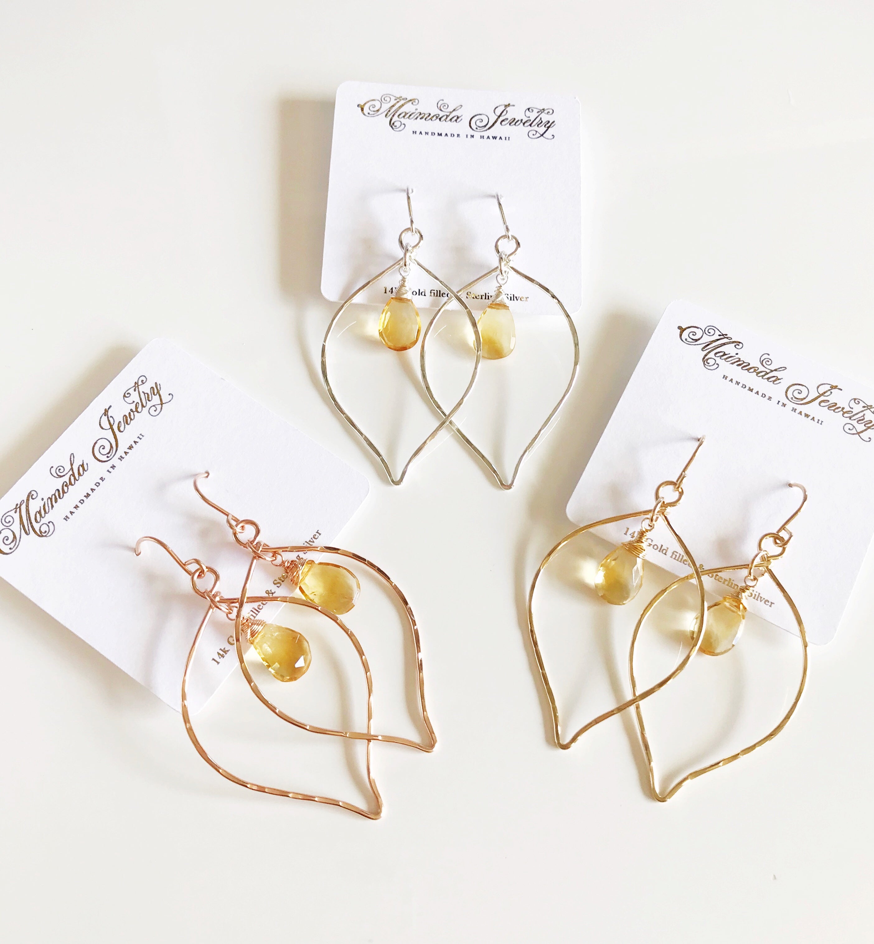 DOREE Citrine Stud Earrings (E446) - Elegant Gemstone Jewelry for Women, Perfect for Parties & Special Occasions