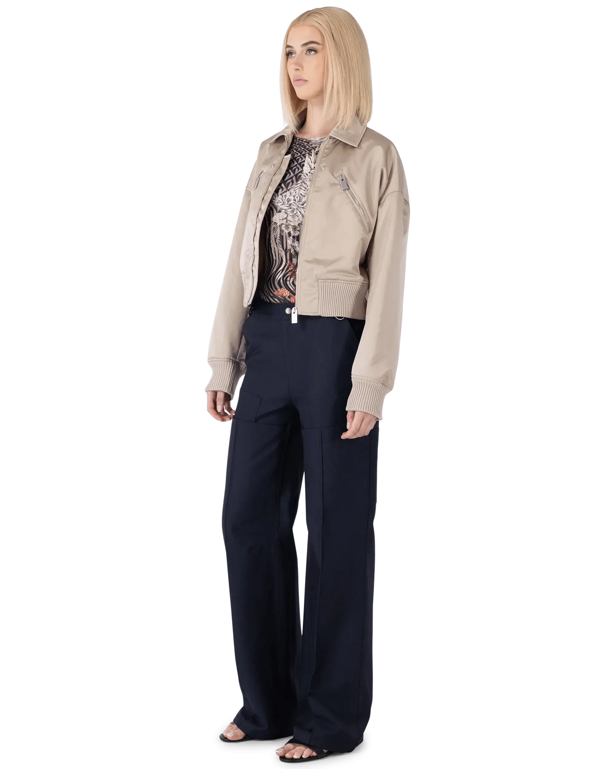 Luna Bomber Jacket for Women - Stylish Lightweight Windbreaker with Zipper Closure - Perfect for Casual Outfits, Travel & Outdoor Activities