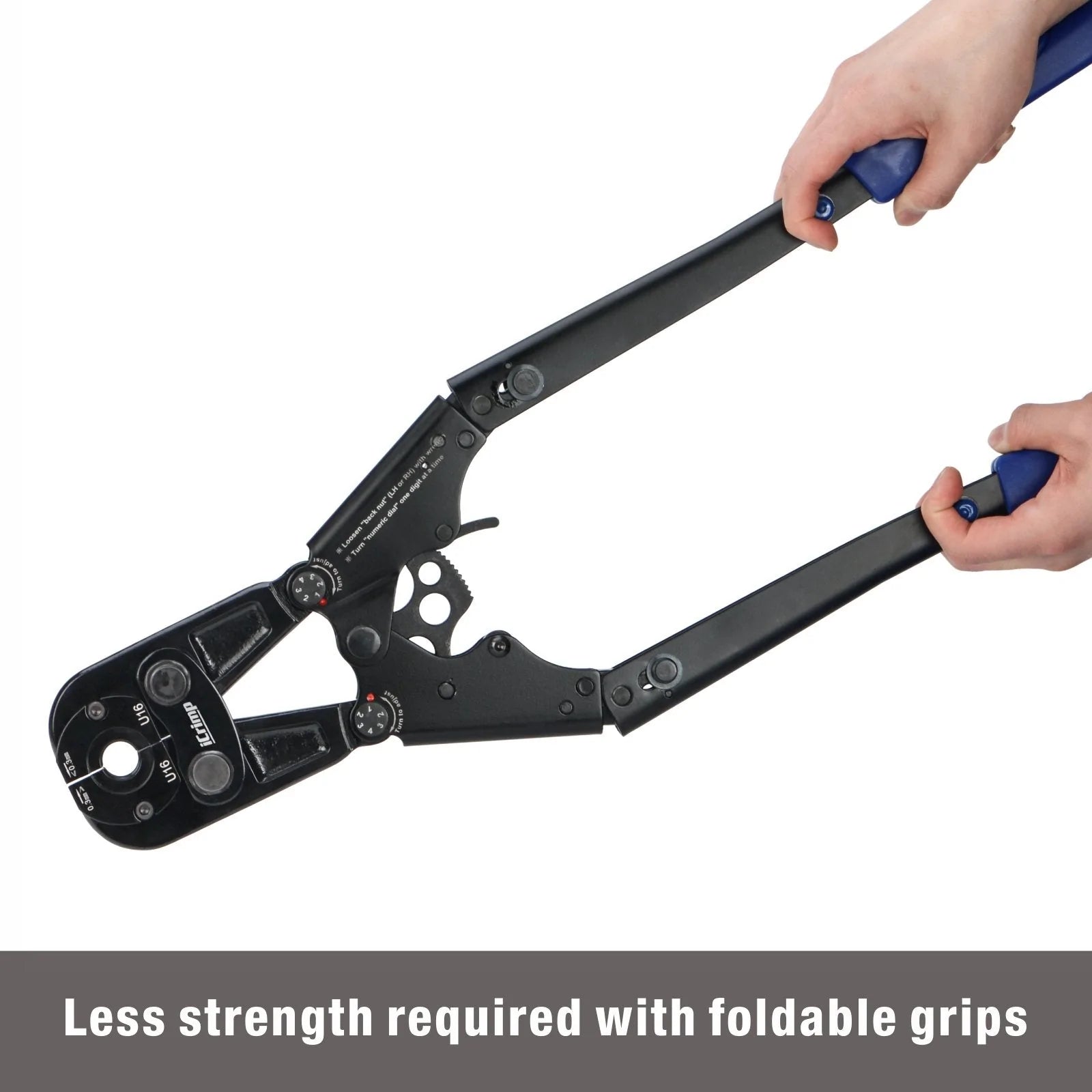 IWS 1632B Heavy Duty Folding Handle Press Tool with Interchangeable Die Sets - Perfect for Jewelry Making, Metal Stamping & DIY Craft Projects