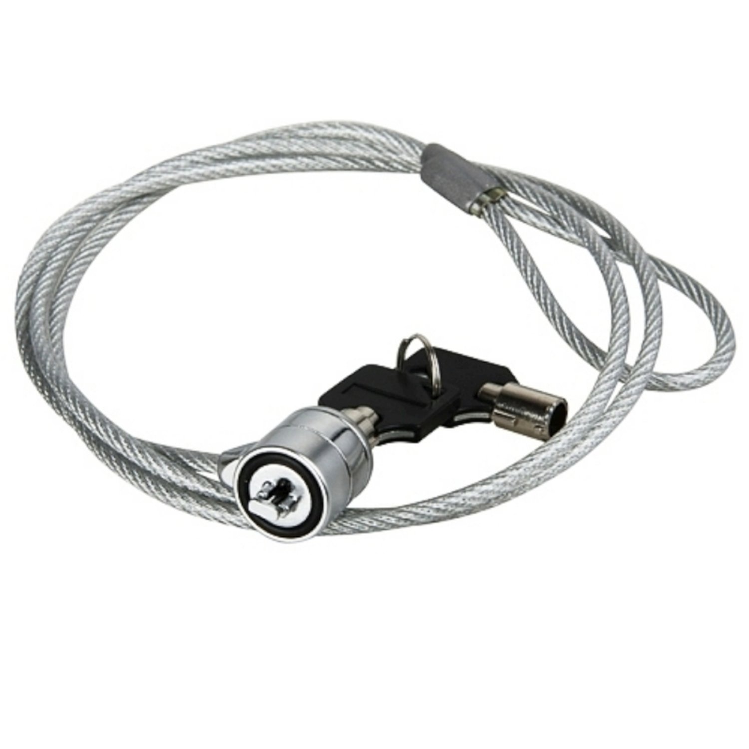 Silver Tone Notebook Laptop Security Cable Lock 93cm - Anti-Theft Computer Lock for MacBook, Chromebook, PC - Perfect for Office, School, Coffee Shops & Travel