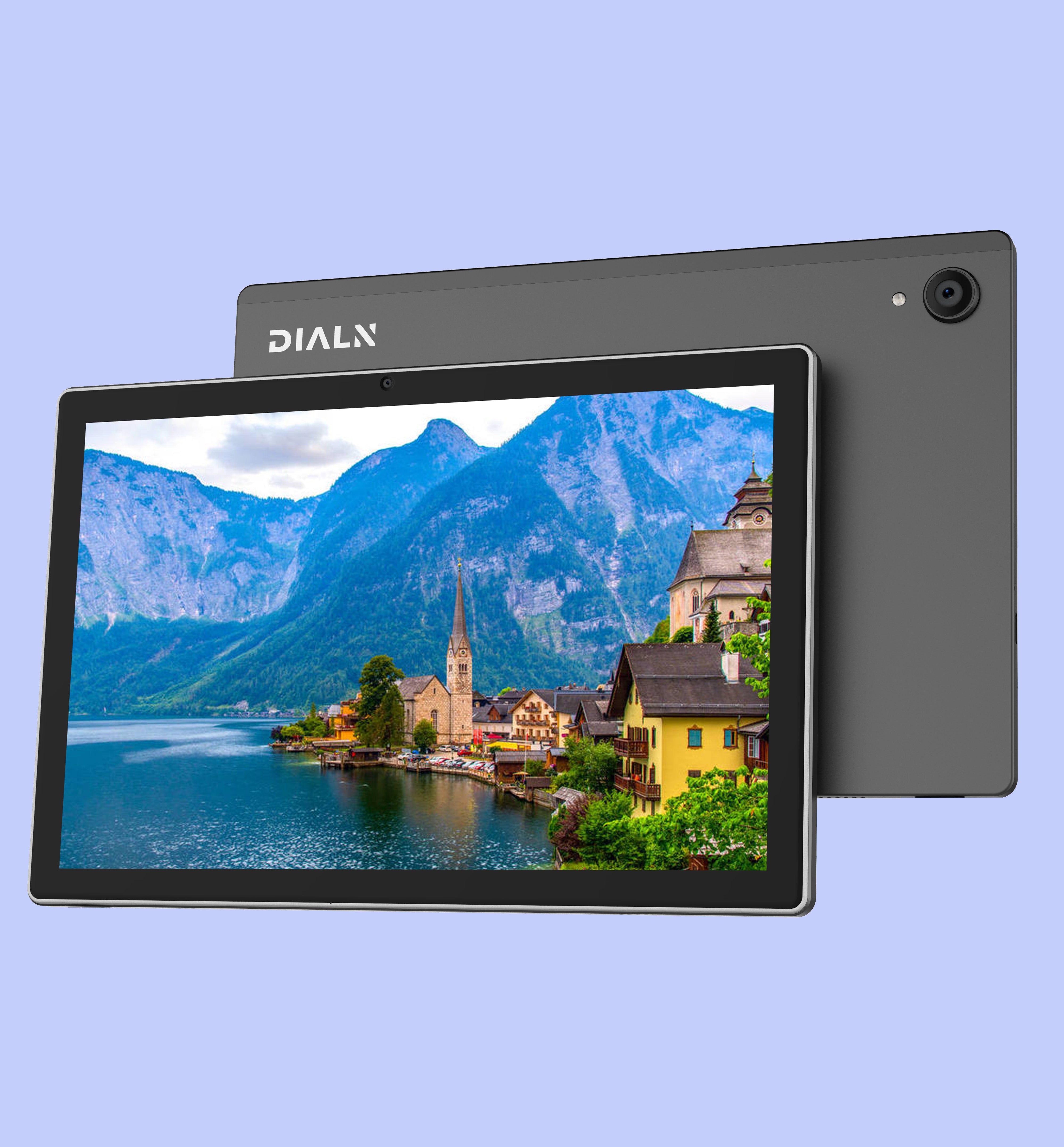 DIALN S10 4G LTE Android Tablet - 10.1 Inch HD Display, 64GB Storage, Dual SIM, GPS - Perfect for Work, Travel & Entertainment
