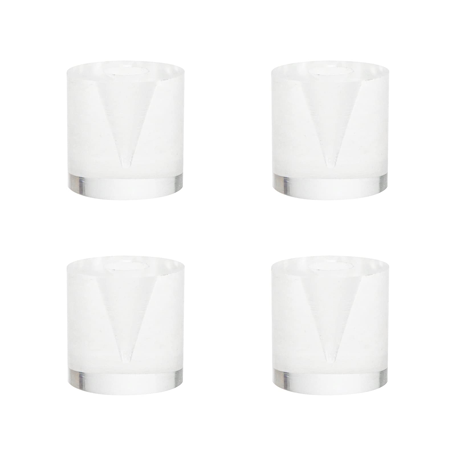 McRedy Clear Acrylic Ice Cream Cone Display Stand - 0.98x0.98x0.98 Inch Mini Holder for Dessert Shops, Bakeries & Party Decor (Pack of 4) - Perfect for Ice Cream Parlors, Candy Stores & Sweet Table Displays