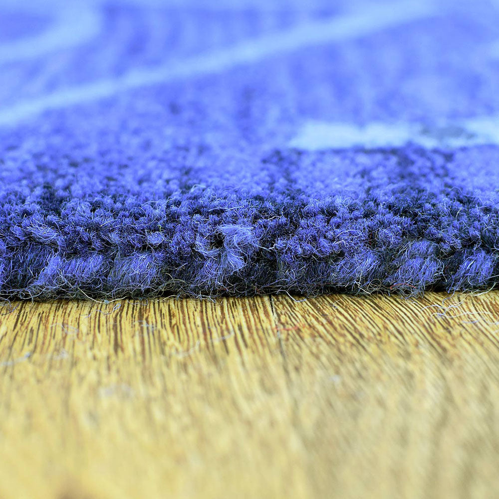 Hand Tufted Wool Area Rug - Soft & Durable Non-Slip Living Room Carpet - Perfect for Bedroom, Nursery, or Office Decor