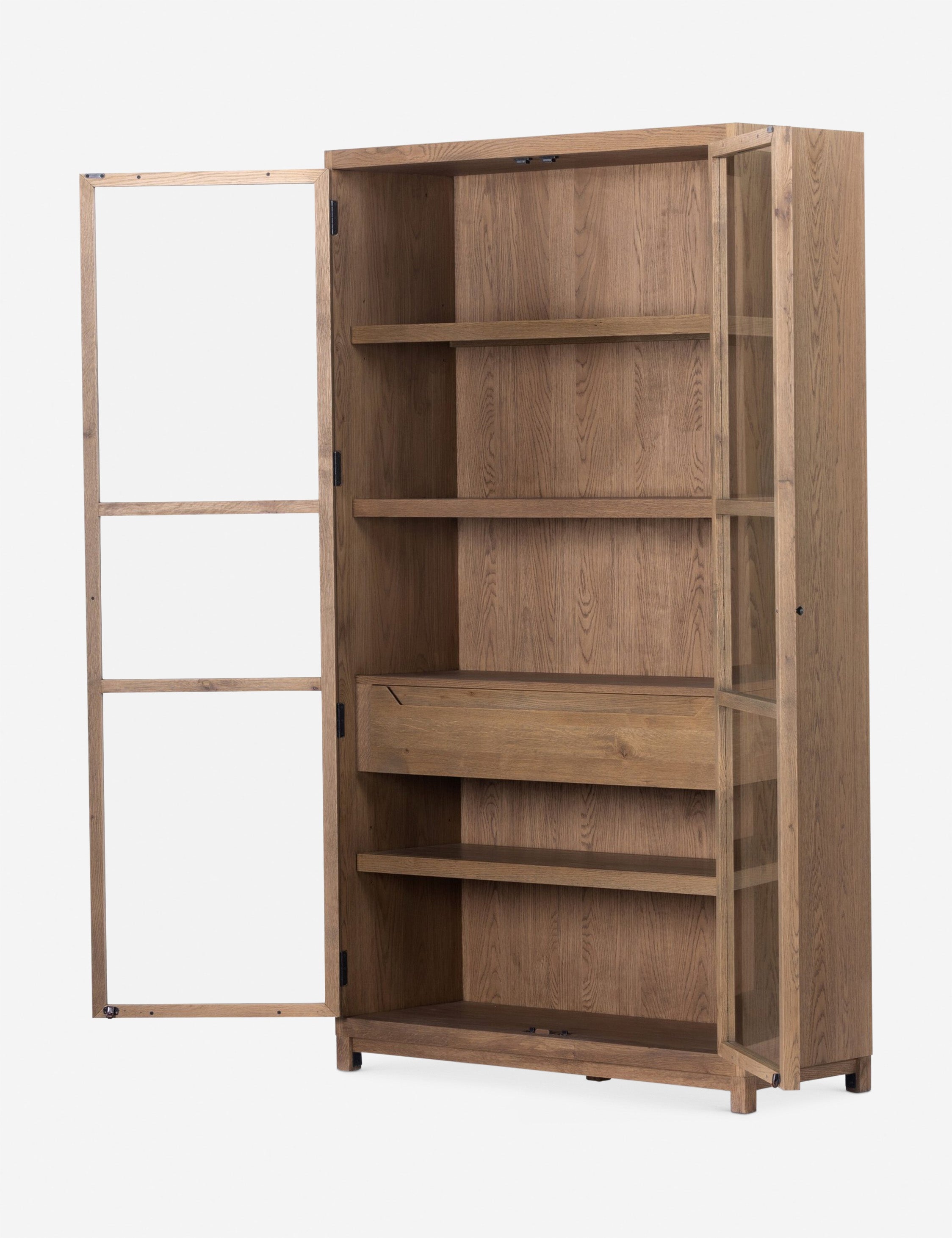 Stylish Carly Curio Cabinet - Glass Display Cabinet for Collectibles & Home Decor - Perfect for Living Room, Dining Room, or Office Display