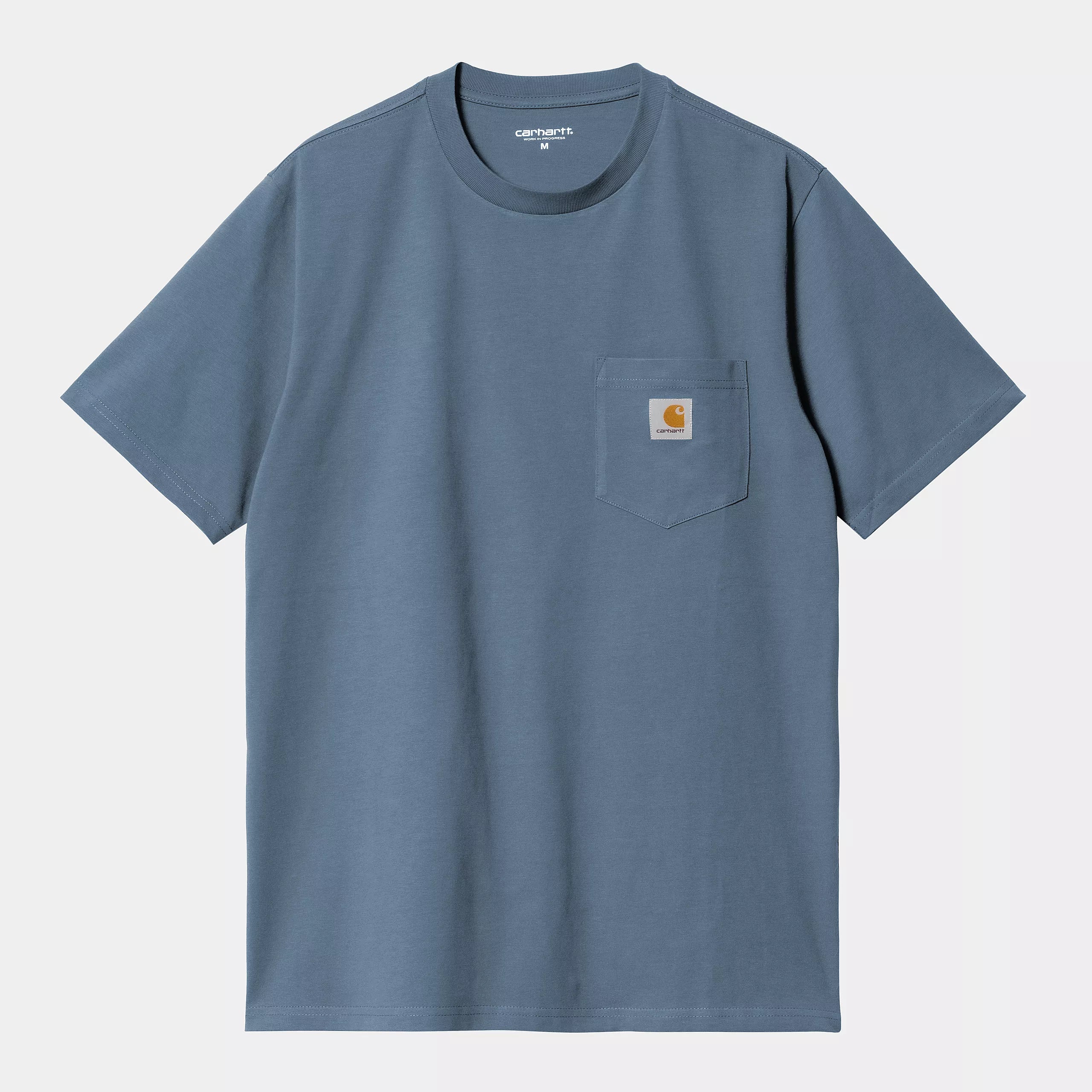 Carhartt Men's Loose Fit Heavyweight Short Sleeve Pocket T-Shirt - Bluestone - Durable Workwear for Construction & Outdoor Activities