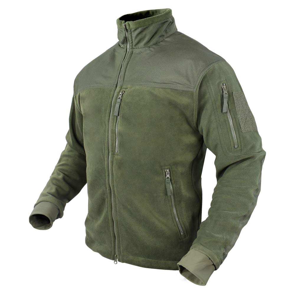 Alpha Fleece Jacket - Olive Drab Color, Small Size - Warm & Comfortable Outdoor Wear for Hiking, Camping and Winter Activities