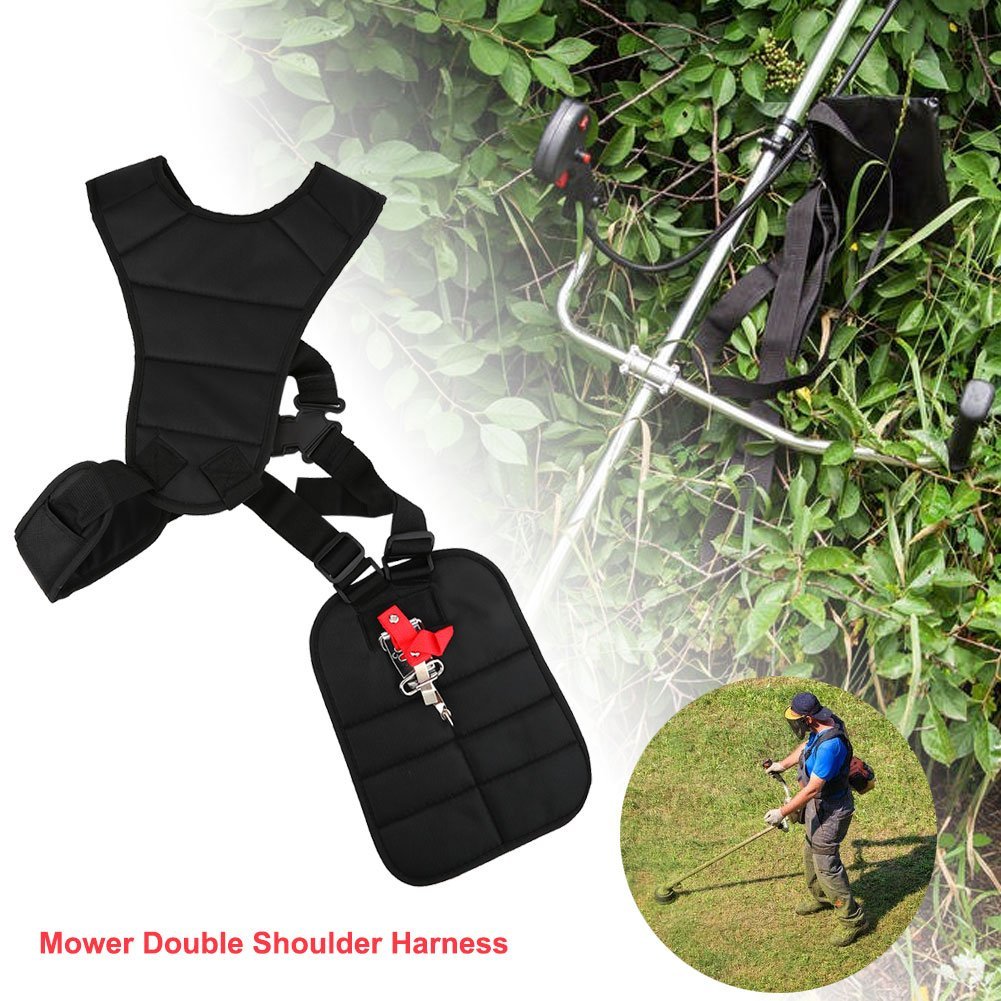 Comfortable Padded Double Shoulder Harness Strap for Grass Trimmer & Brush Cutter - Adjustable Nylon Belt (11.0 x 8.2 Inch) - Perfect for Landscaping, Gardening & Yard Maintenance