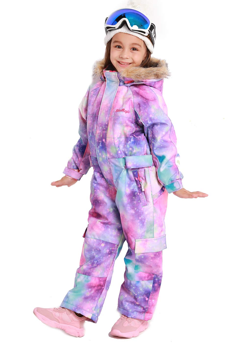 Bluemagic Kids' Waterproof Snowsuit - Winter One Piece Snowsuits for Boys & Girls, Ski Suit for Snowboarding & Outdoor Activities - Warm & Cozy Baby Jumpsuit for Cold Weather Adventures