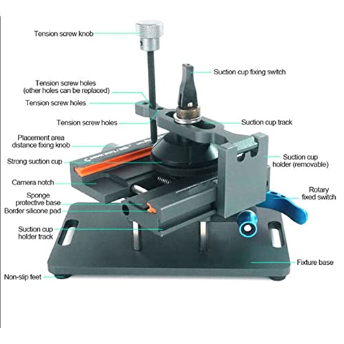 Professional Rotating LCD Screen Separator Tool - Phone Screen Removal Kit with Heating Function & Silicone Frame - Perfect for iPhone, Samsung, Huawei Screen Repair & Replacement (Ideal for Repair Shops & DIY Enthusiasts)