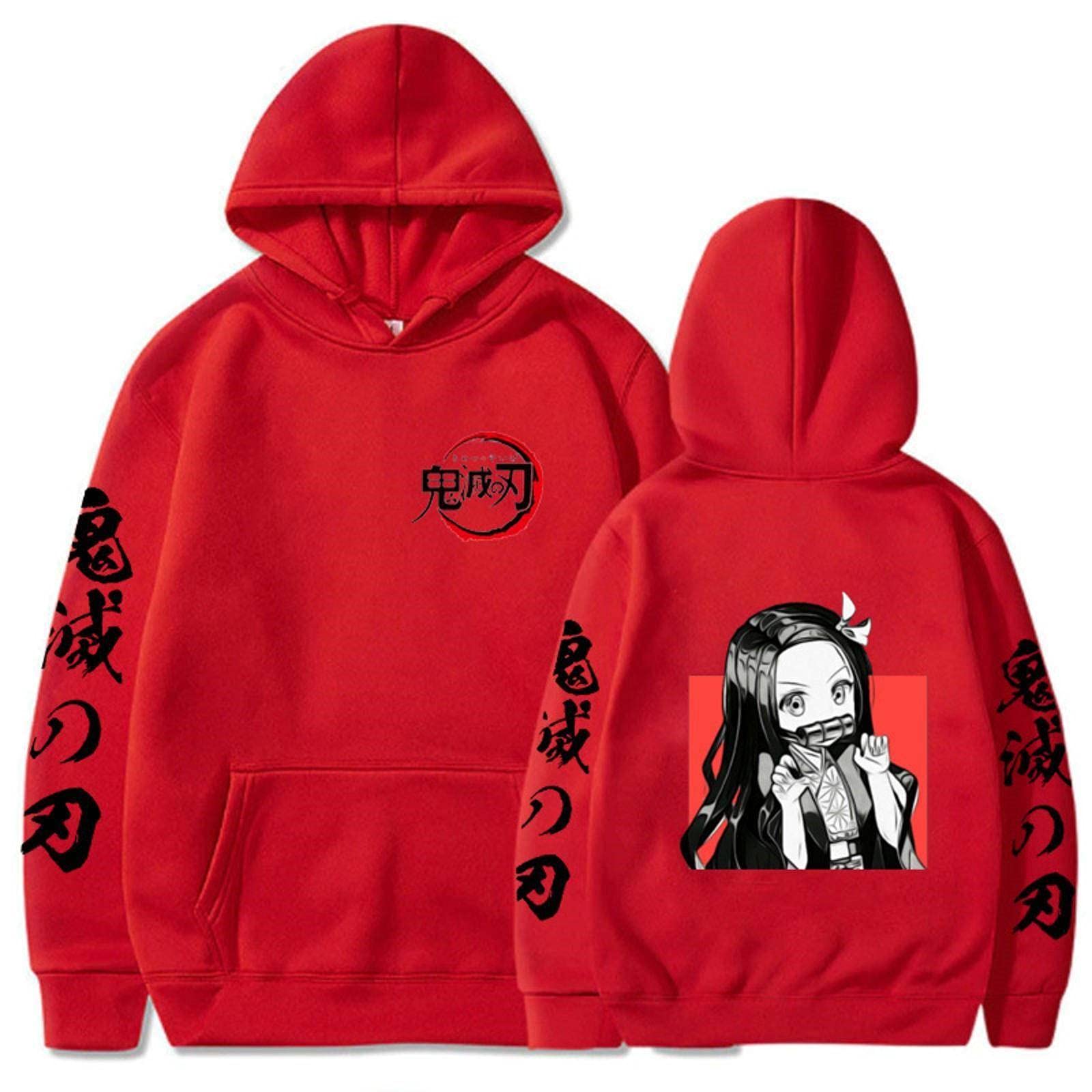 Women's Demon Slayer Kawaii Kamado Nezuko Graphic Hoodie - Anime Manga Cartoon Crewneck Sweatshirt | Casual Streetwear, Cosplay, Harajuku Fashion