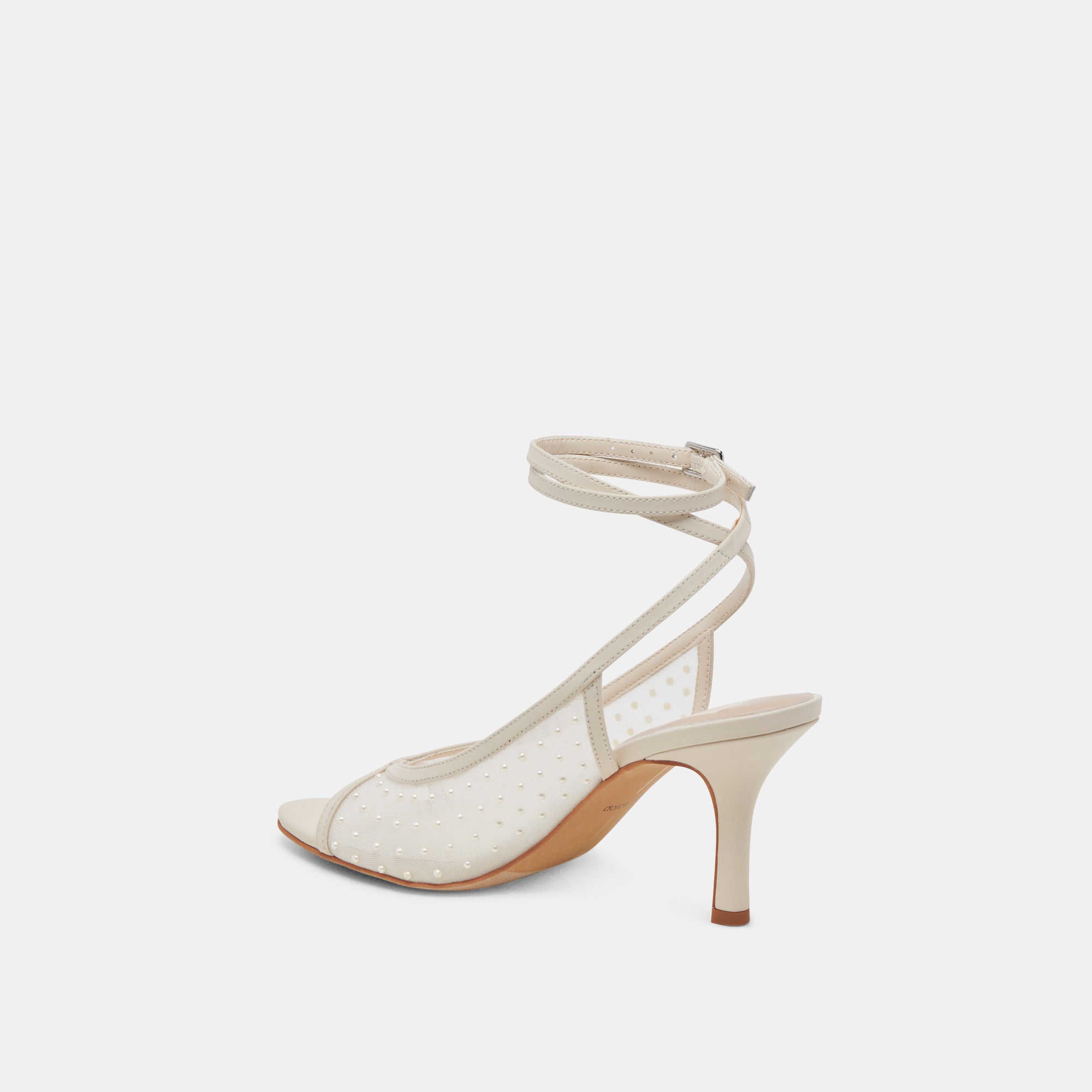 Missy Pearl Ivory Mesh Heels - Elegant Women's High Heels for Weddings, Parties & Special Occasions