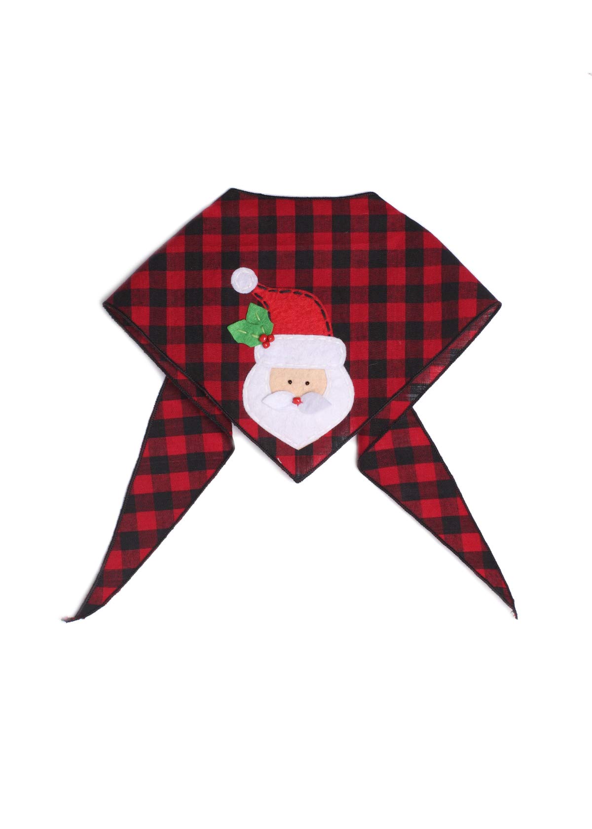 4 Pack Christmas Dog Bandanas for Medium to Large Dogs - 100% Cotton Holiday Pet Bandanas with Festive Appliques | Perfect for Holiday Photos, Gifts & Seasonal Pet Fashion