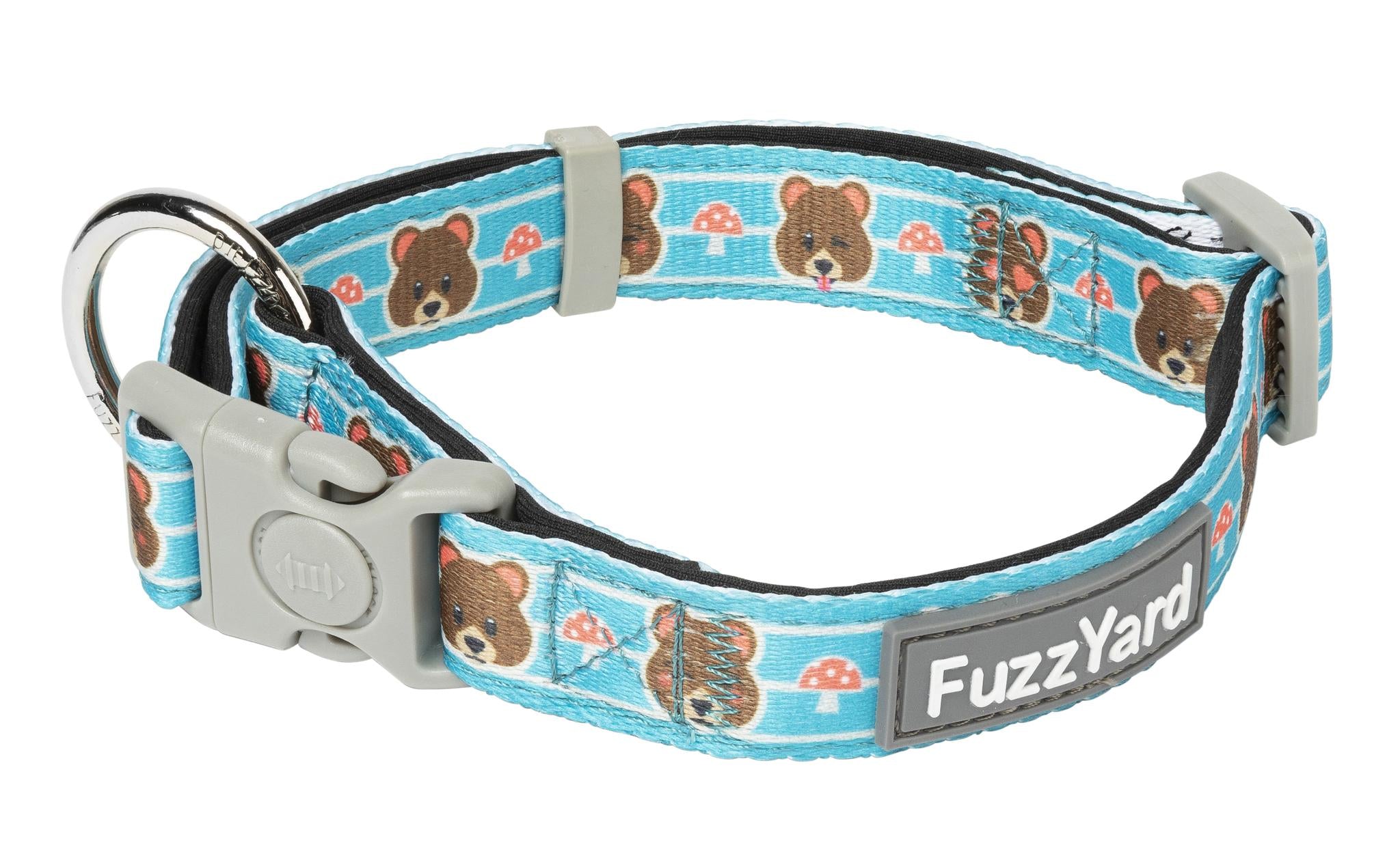FuzzYard Fuzz Bear Dog Collar - Soft Plush Pet Collar for Small & Medium Dogs - Perfect for Daily Walks, Outdoor Adventures & Pet Fashion