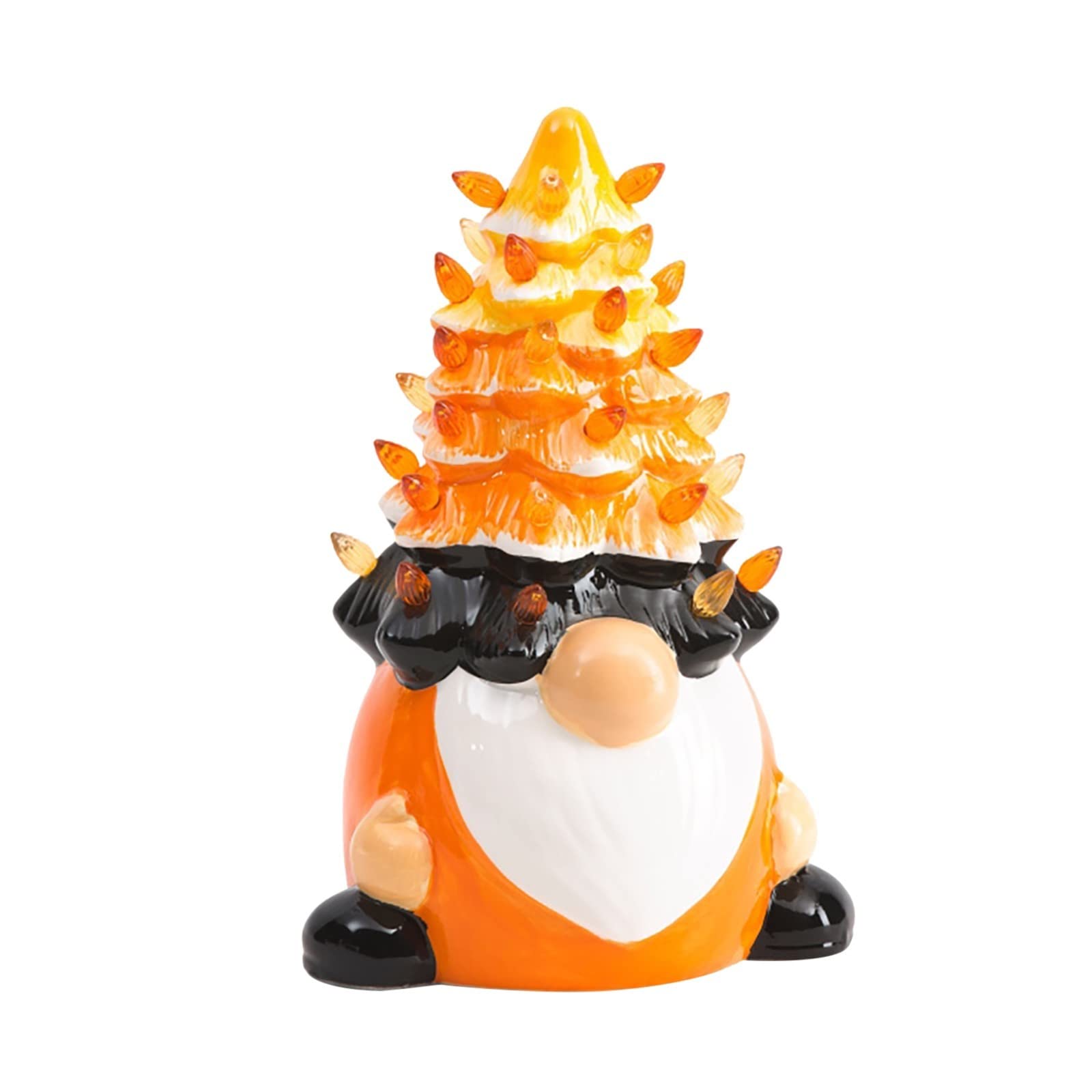 Colorful Halloween Garden Gnomes Statue Decor - Outdoor Patio, Balcony, Yard & Lawn Ornament - Shatterproof Christmas Tree Decorations for Festive Holiday & Seasonal Home Decor (Size B, One Size) - Perfect for Halloween, Christmas & Year-Round Outdoor Decor