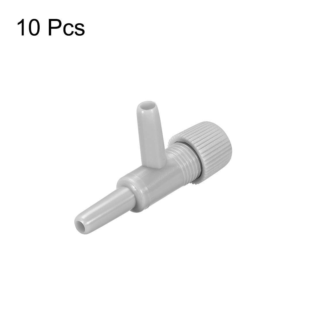 uxcell 2-Way Cross Shaped Aquarium Air Valve - Plastic Air Pump Control Valve for Fish Tank (Gray, 10Pcs) - Perfect for Oxygen Regulation in Home Aquariums & Fish Tanks