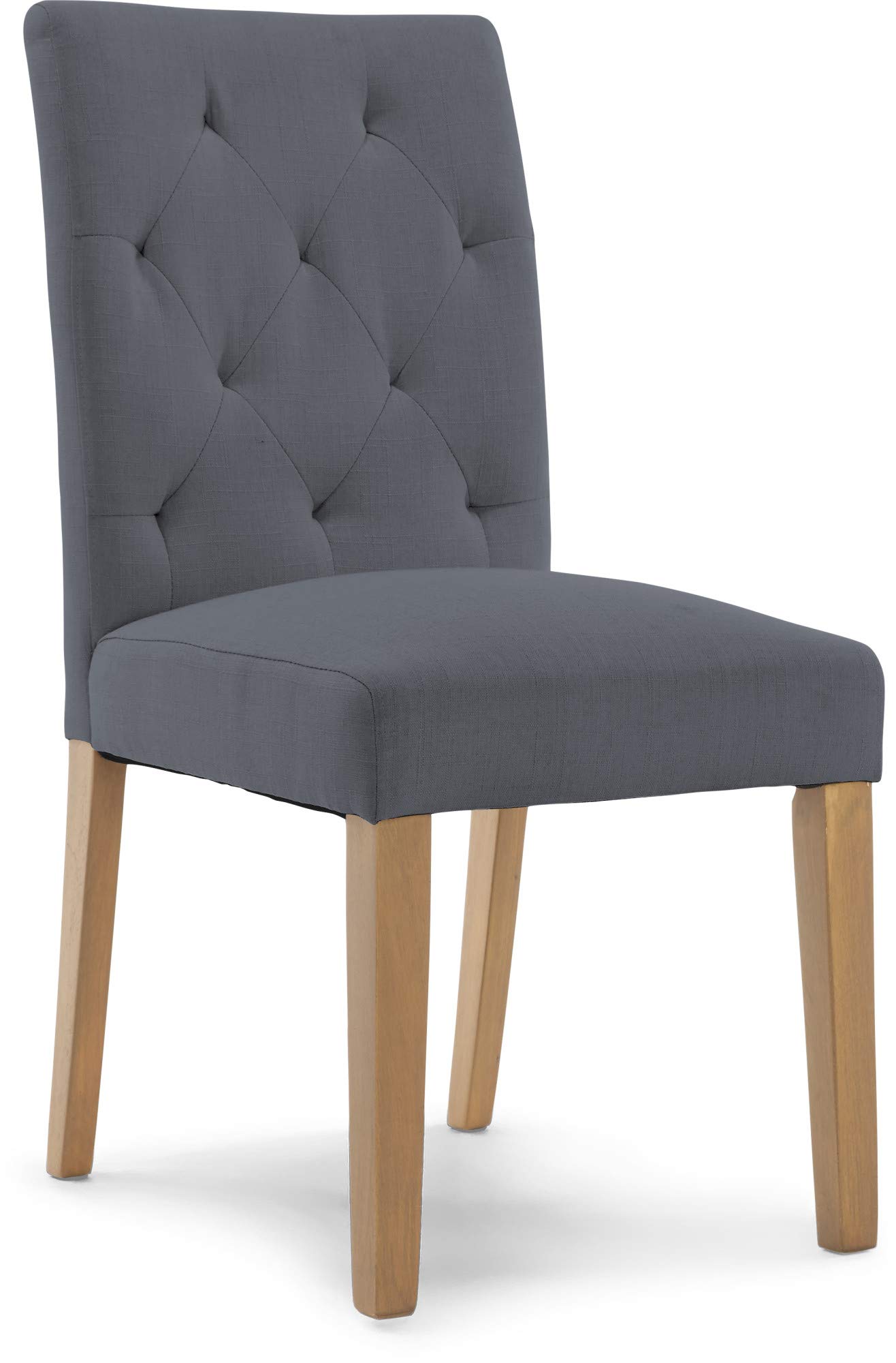 Finch Westport Tufted Dining Chairs Set of 2 - Gray Upholstered Side Chairs for Kitchen, Dining Room & Breakfast Nook - Comfortable & Stylish Seating Solution