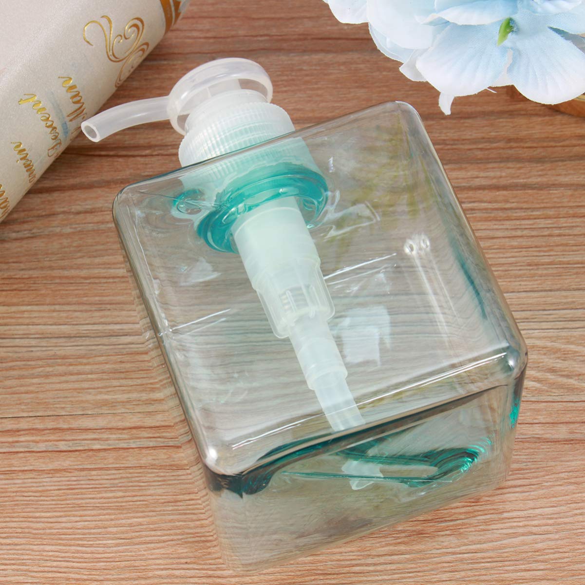 250ml Refillable Shampoo Dispenser Pump Bottle - Empty Soap & Lotion Dispenser for Kitchen, Bathroom & Hand Wash | Hemoton Liquid Dispenser for Shampoo, Soap & Body Wash