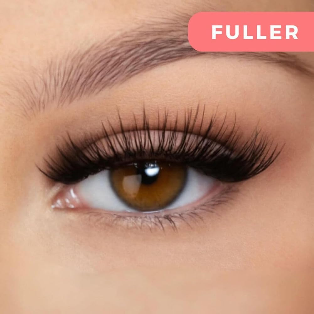 Lumilux Brillash Magnetic Eyelash Kit - Reusable No Glue False Lashes with Applicator - Natural Looking Eyelash Extensions for Daily Wear & Special Occasions