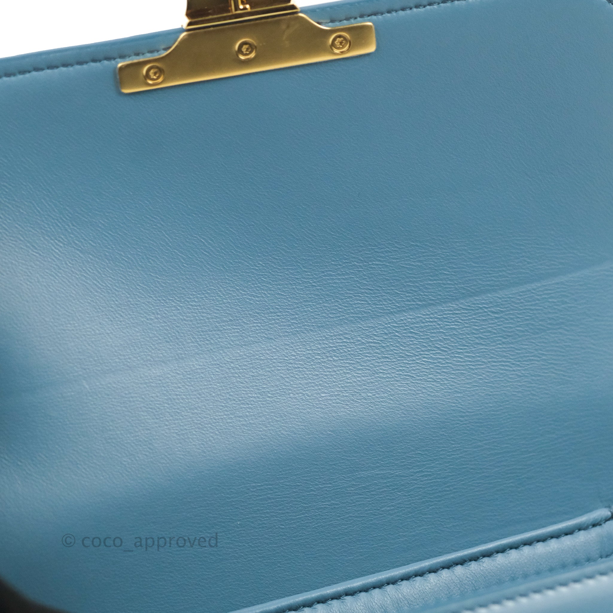 Celine Teen Triomphe Bag in Shiny Calfskin - Denim Blue | Luxury Crossbody Handbag for Women | Perfect for Date Night, Office & Travel