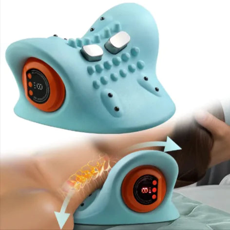 Portable Neck Massager for Pain Relief - Shiatsu Deep Tissue Massager with Heat for Shoulder, Back & Cervical Spine - Perfect for Office, Travel & Home Use