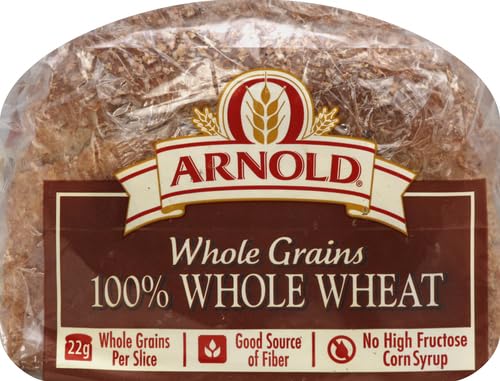 Arnold Whole Grains 100% Whole Wheat Bread - 24 oz Bag | Healthy Sandwich Bread for School Lunches & Family Breakfasts